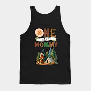 One Happy Mommy Camper First Birthday Camping Bear Mother Tank Top